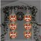 Christmas Hanging Sign Decorations with String Lights Red Black Plaid Front Door Sign Plastic Peace Love Joy Welcome Wreath Sign for Xmas Holiday Party Porch Windows Walls Decor Supplies 6 Pcs